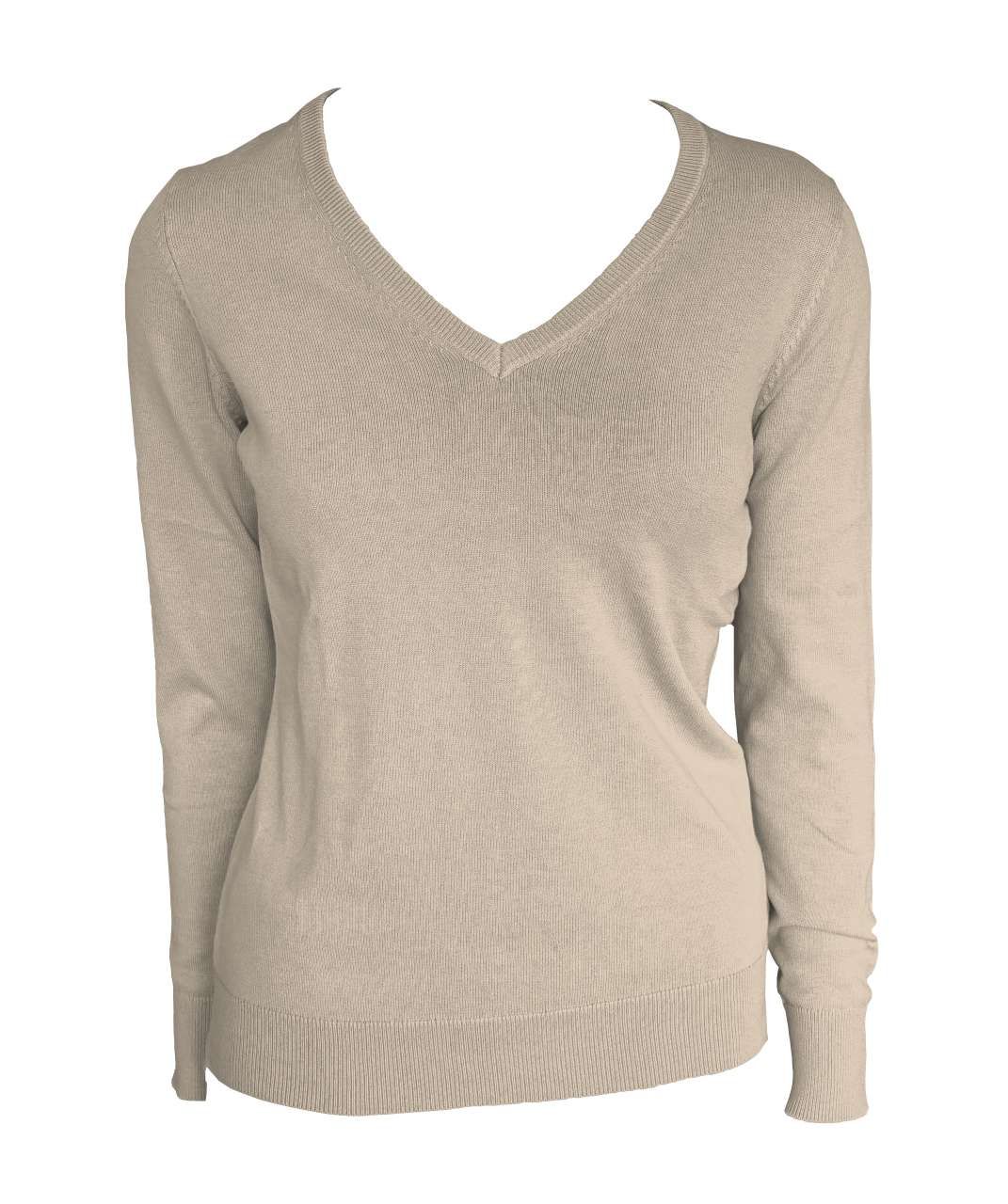 Legend Classics WOMEN’S V-NECK FINE GAUGE COTTON PULLOVER