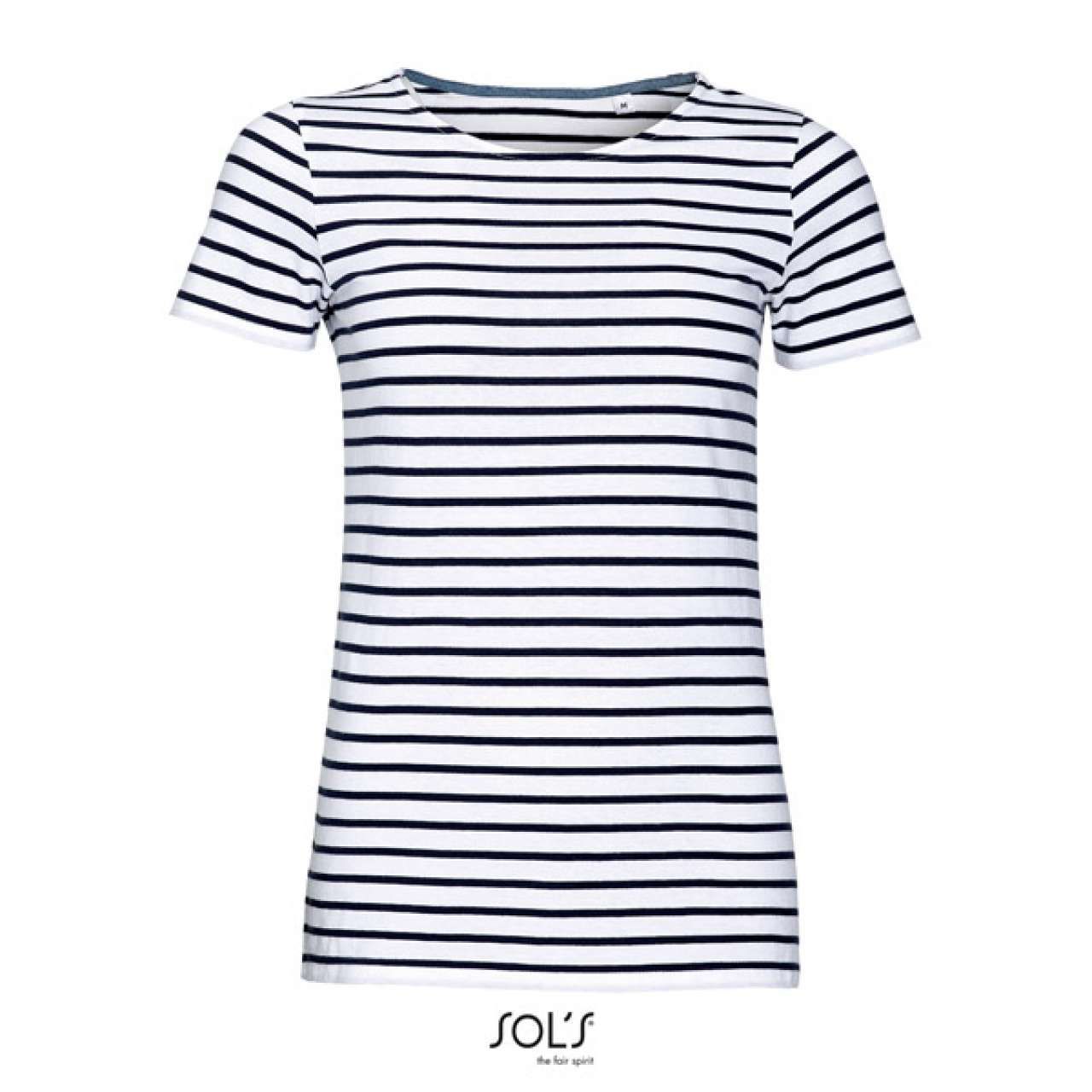SOL'S SOL'S MILES WOMEN - ROUND NECK STRIPED T-SHIRT
