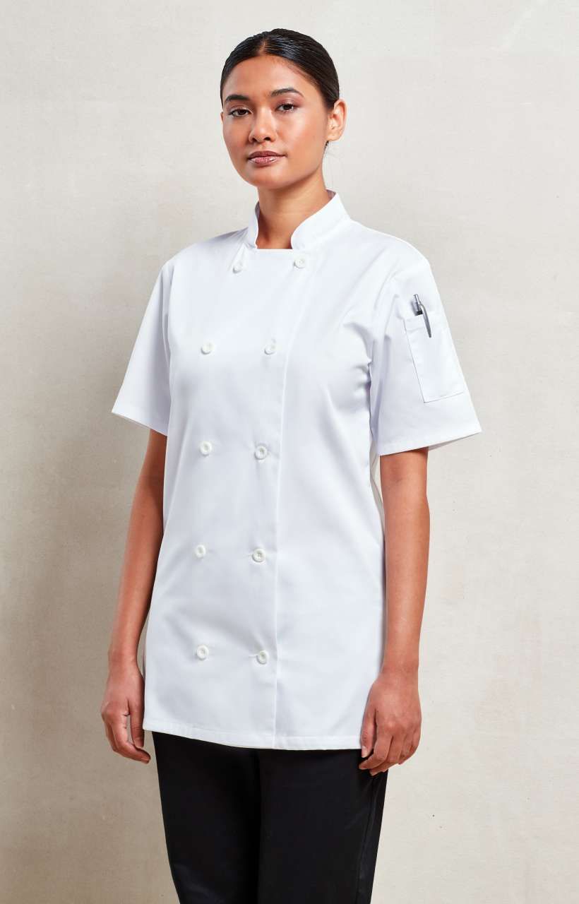 Premier WOMEN'S SHORT SLEEVE CHEF'S JACKET