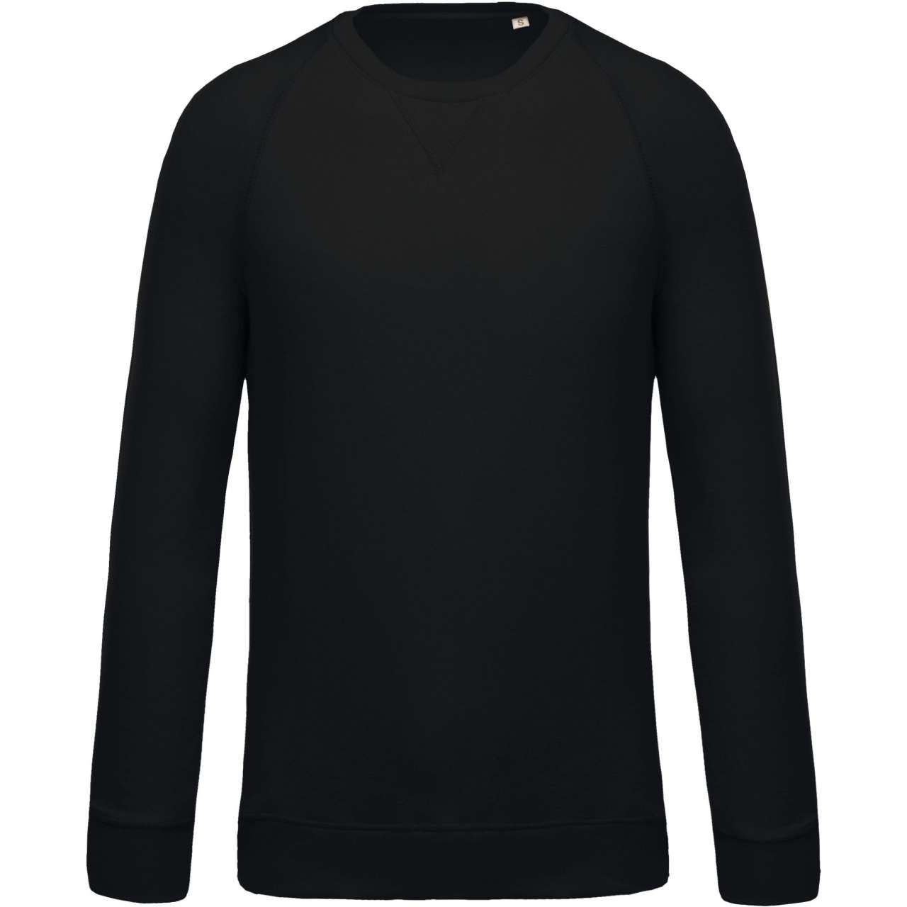 Kariban PULOVER BĂRBAESC DIN BUMBAC ORGANIC CU GULER ROTUND ȘI MÂNECI RAGLAN