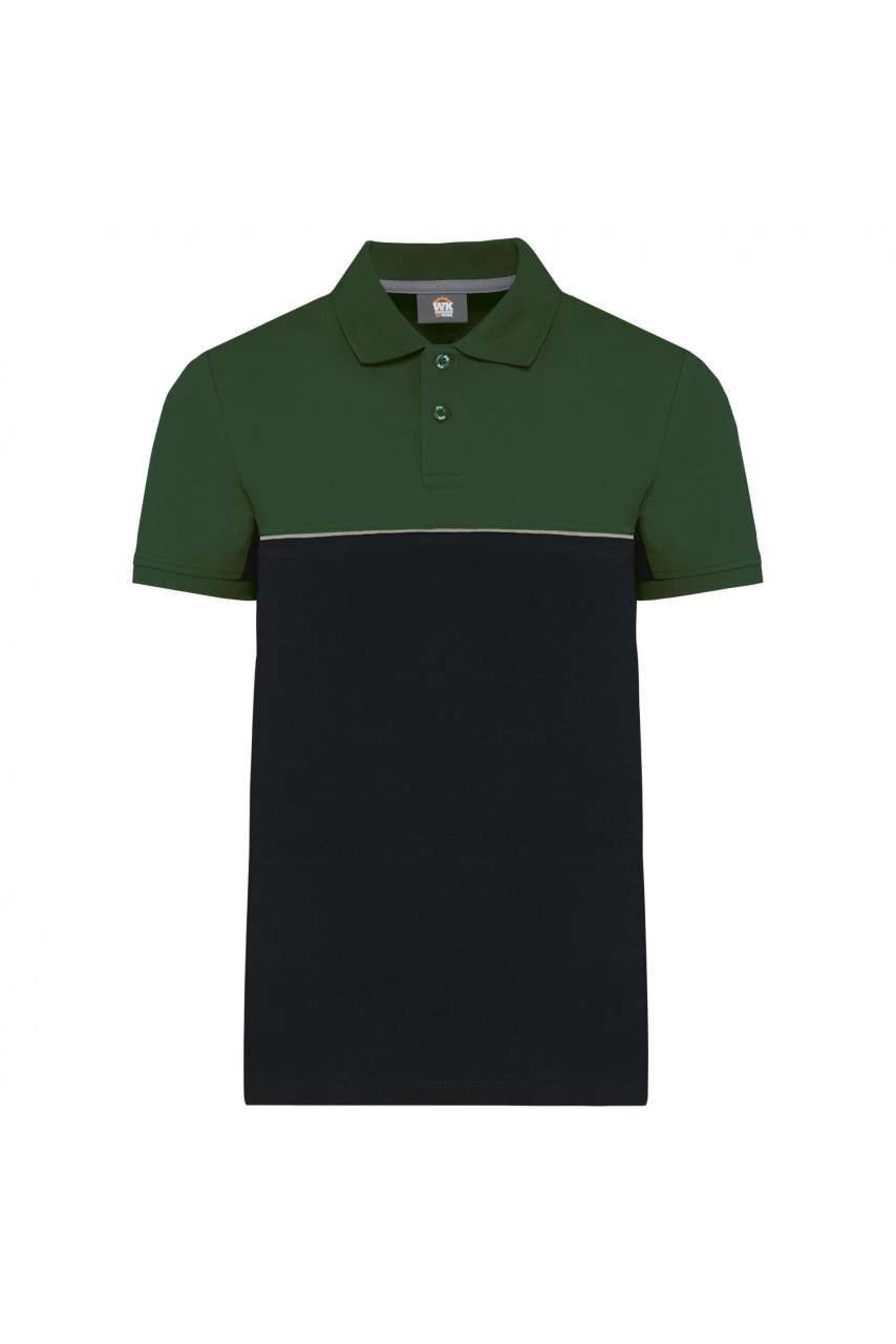 Designed To Work UNISEX ECO-FRIENDLY TWO-TONE SHORT SLEEVE POLO SHIRT