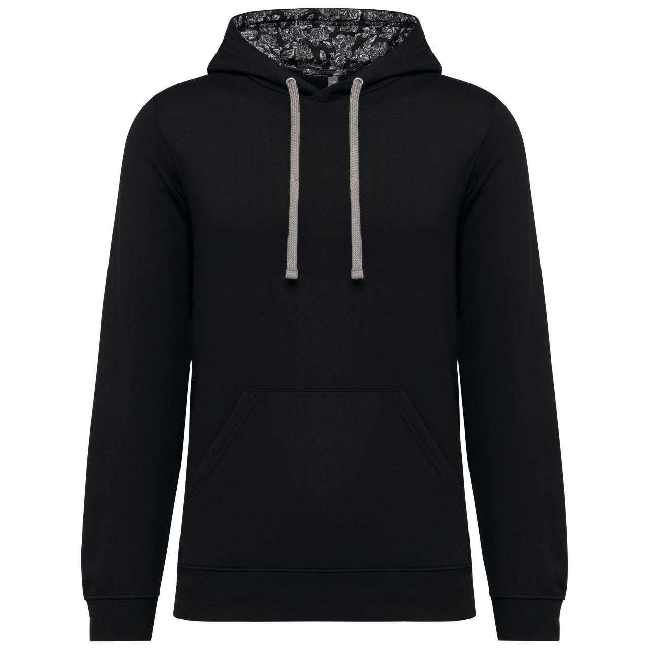 Kariban UNISEX CONTRAST PATTERNED HOODED SWEATSHIRT