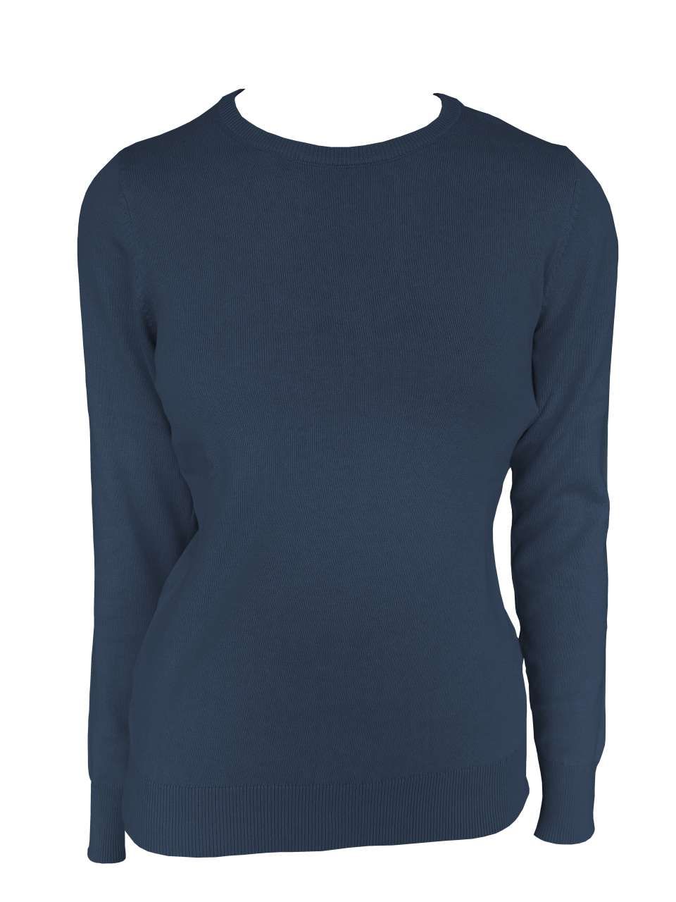 Legend Classics WOMEN’S CREW NECK FINE GAUGE COTTON PULLOVER