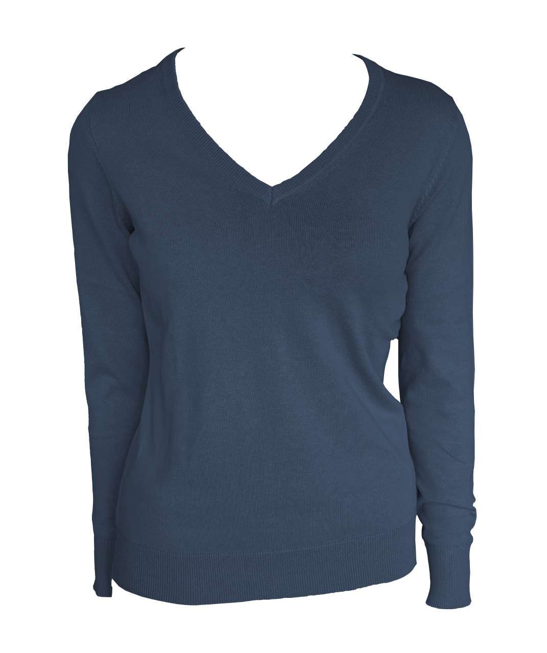 Legend Classics WOMEN’S V-NECK FINE GAUGE COTTON PULLOVER