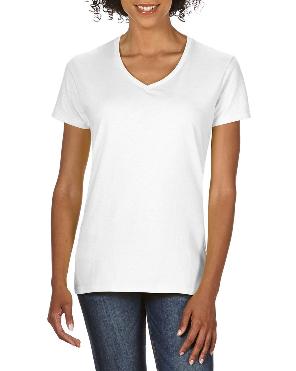 Gildan PREMIUM COTTON® TRICOU FEMEIESC CU GULER ÎN V