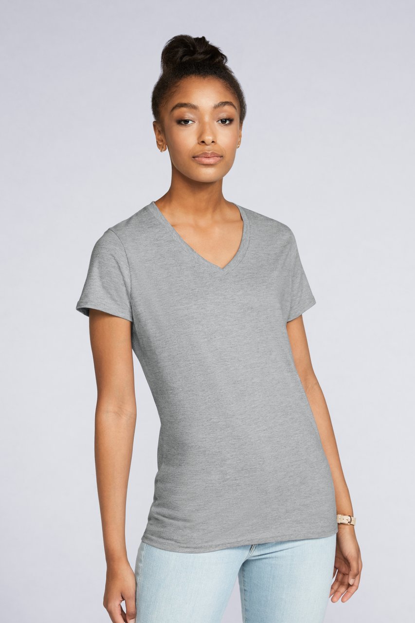 Gildan PREMIUM COTTON® TRICOU FEMEIESC CU GULER ÎN V