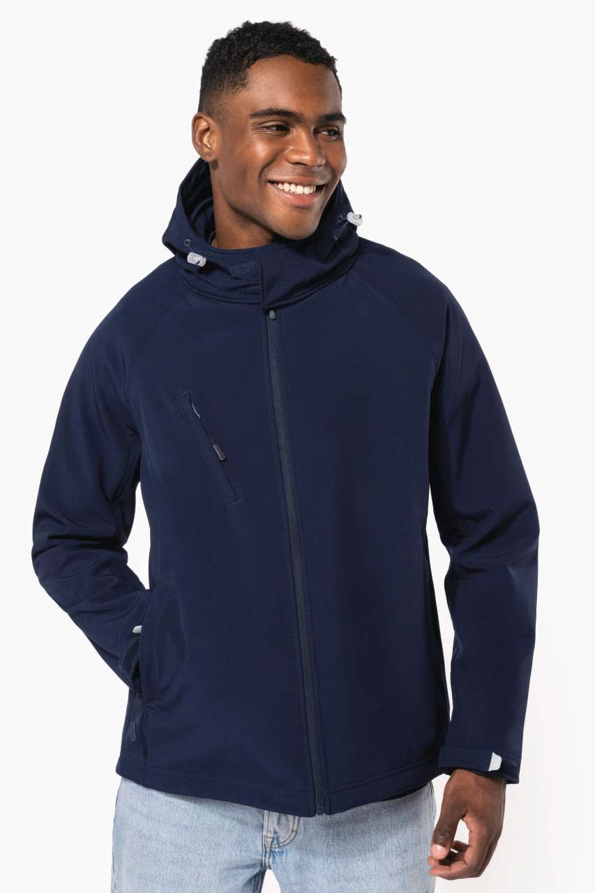 Kariban JACKET SOFTSHELL CU GLUGĂ DETASABILĂ PENTRU BĂRBAȚI