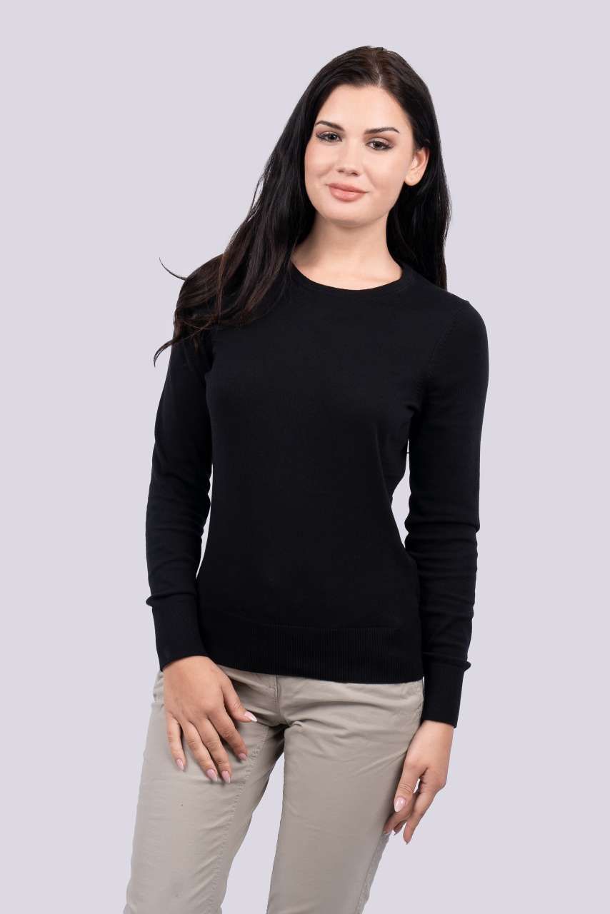 Legend Classics WOMEN’S CREW NECK FINE GAUGE COTTON PULLOVER
