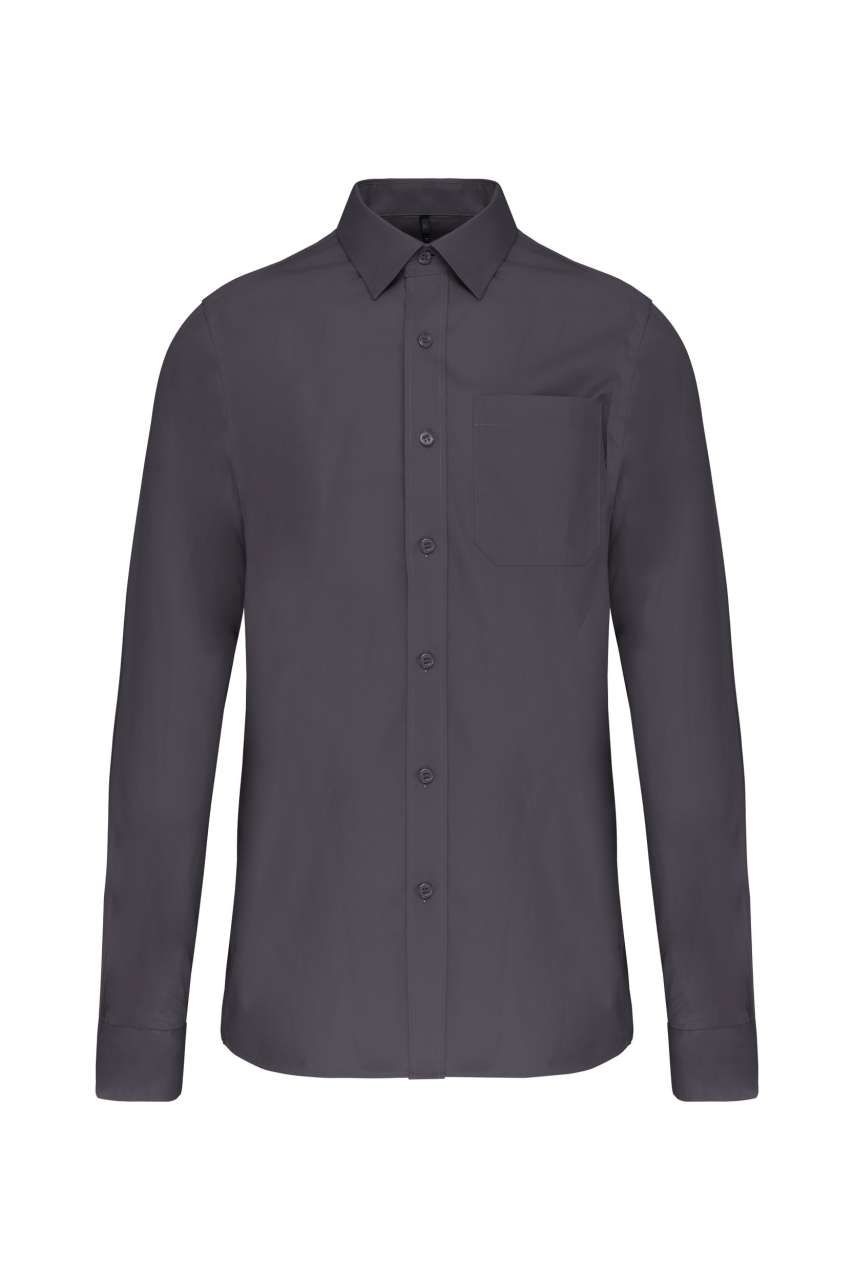 Kariban MEN'S LONG-SLEEVED COTTON POPLIN SHIRT