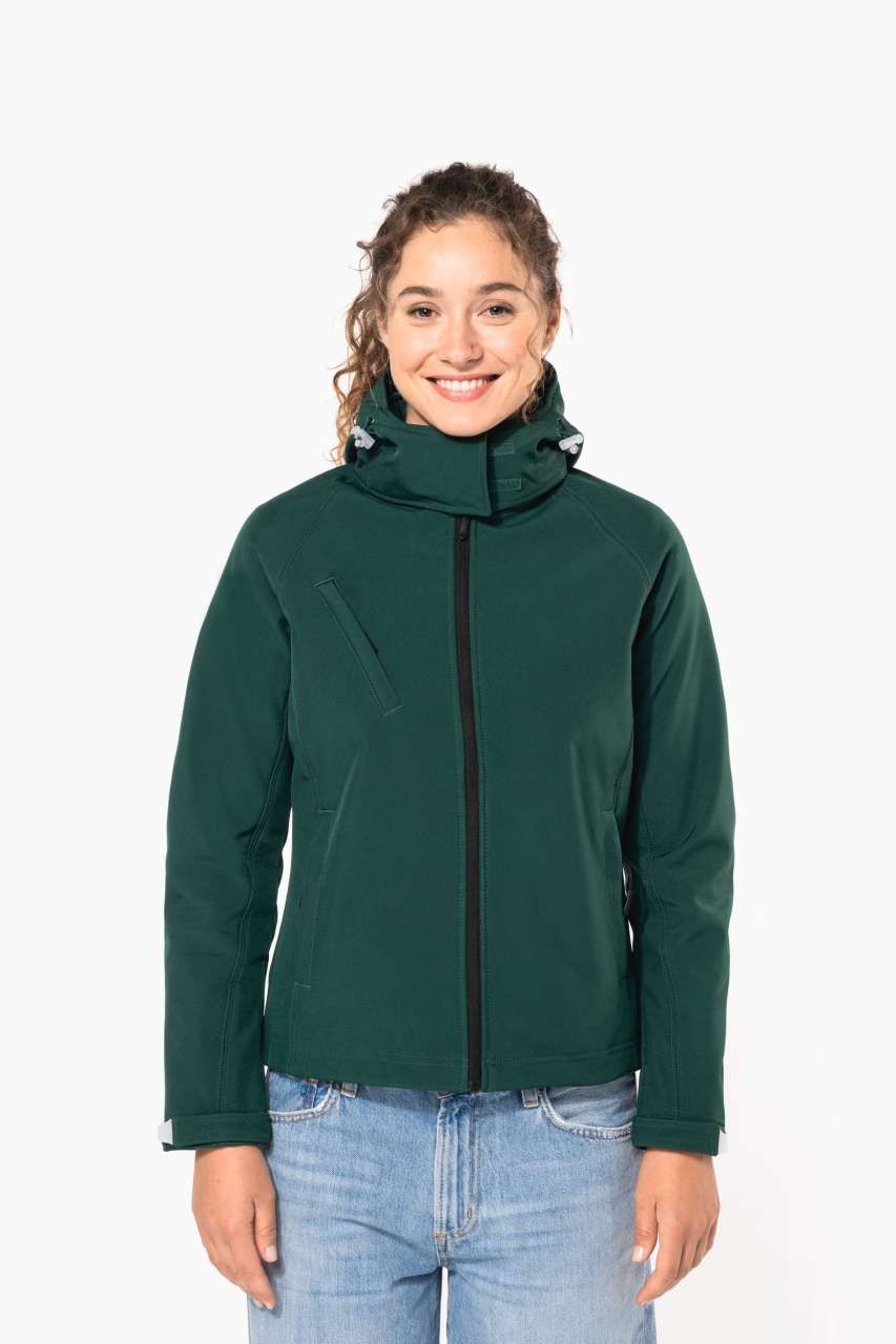 Kariban LADIES' DETACHABLE HOODED SOFTSHELL JACKET