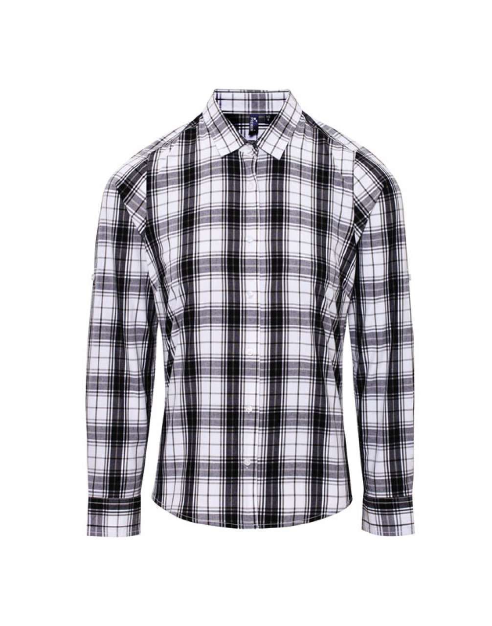 Premier 'GINMILL' CHECK - WOMEN'S LONG SLEEVE COTTON SHIRT