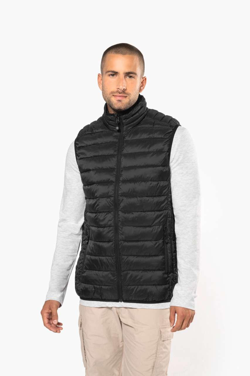 Kariban MEN’S LIGHTWEIGHT SLEEVELESS FAKE DOWN JACKET