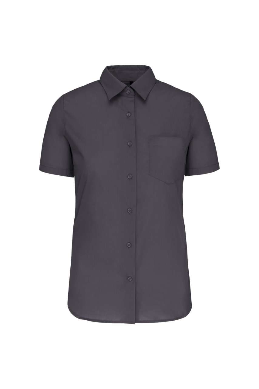Kariban LADIES' SHORT-SLEEVED COTTON POPLIN SHIRT