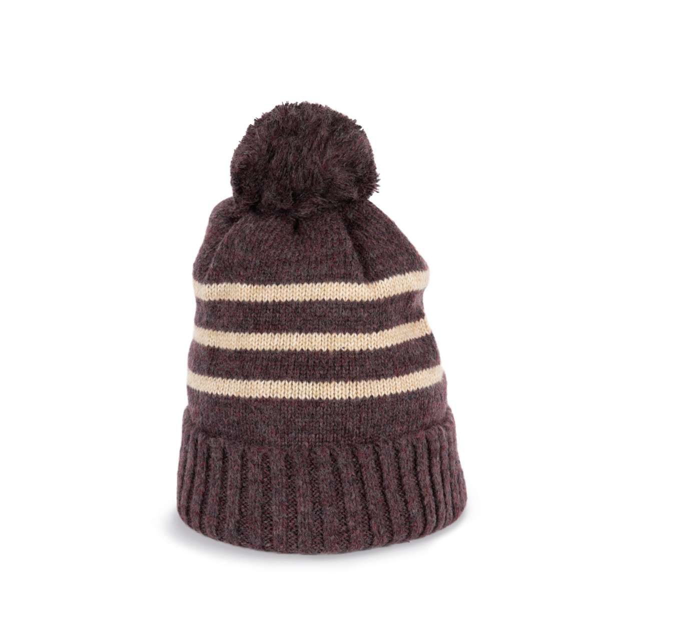 K-UP KNITTED STRIPED BEANIE IN RECYCLED YARN