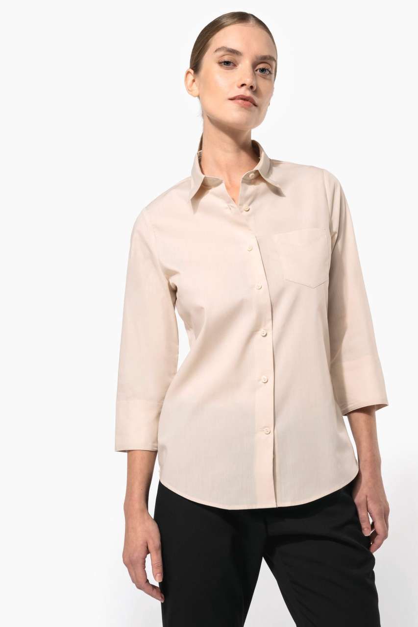 Kariban LADIES' 3/4 SLEEVED SHIRT