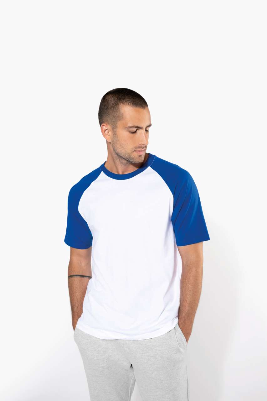 Kariban BASEBALL - TRICOU CU MÂNECI SĂRITE ÎN DOUĂ CULORI