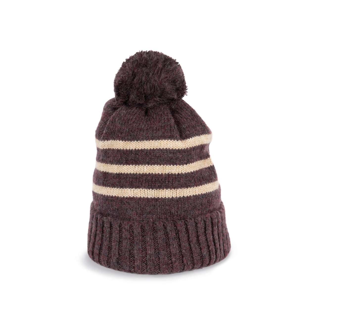 K-UP KNITTED STRIPED BEANIE IN RECYCLED YARN