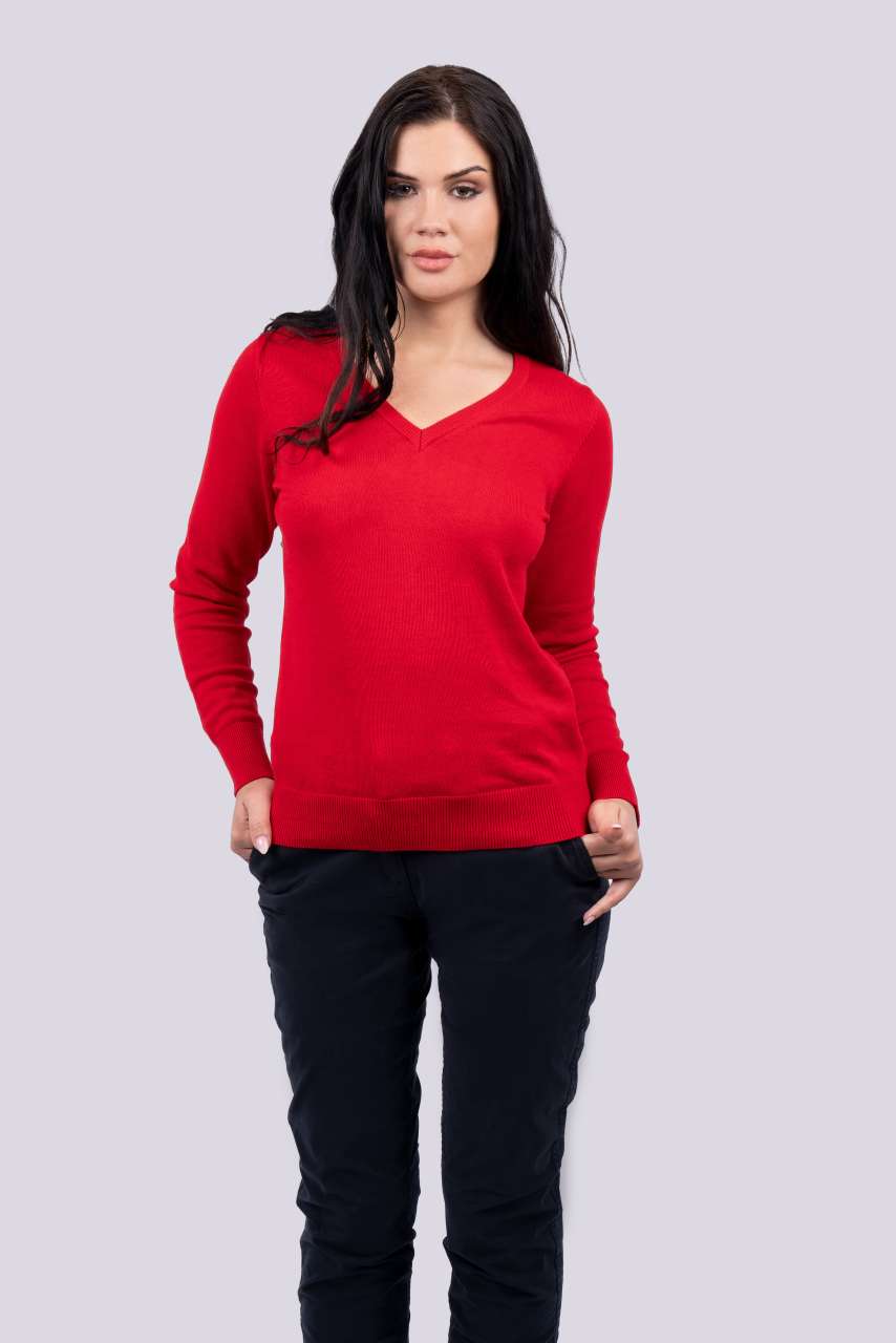 Legend Classics WOMEN’S V-NECK FINE GAUGE COTTON PULLOVER