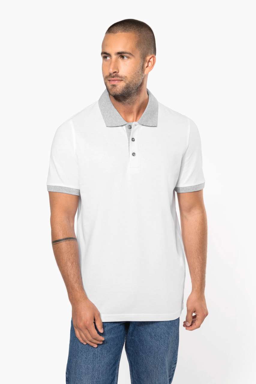 Kariban MEN'S TWO-TONE PIQUÉ POLO SHIRT