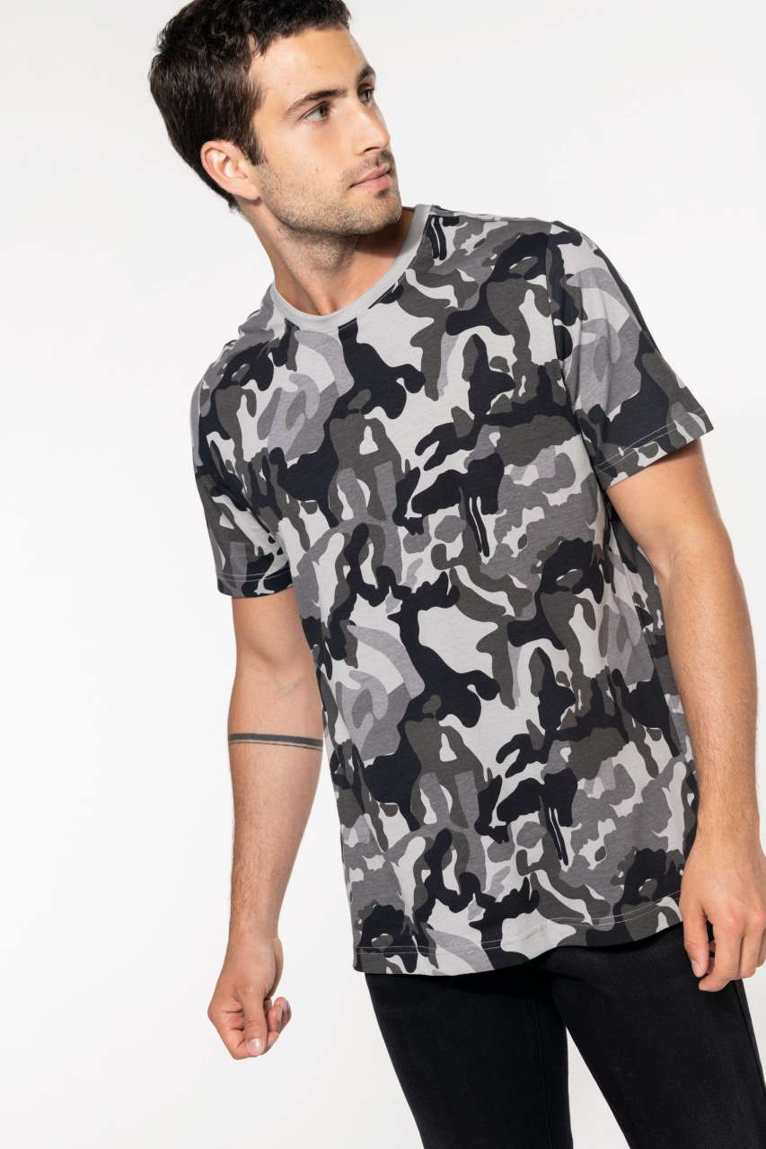 Kariban MEN'S SHORT-SLEEVED CAMO T-SHIRT