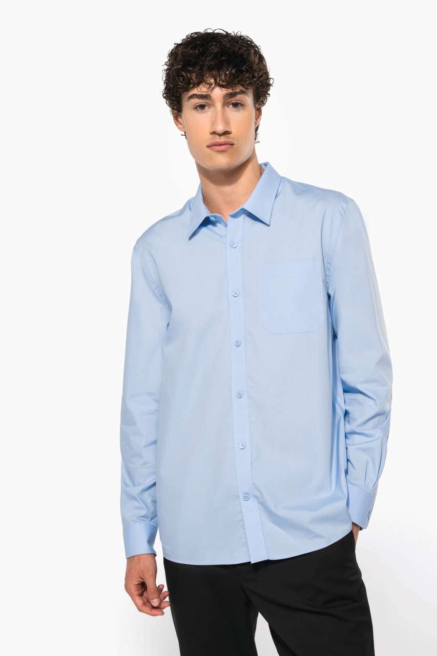 Kariban MEN'S LONG-SLEEVED COTTON POPLIN SHIRT