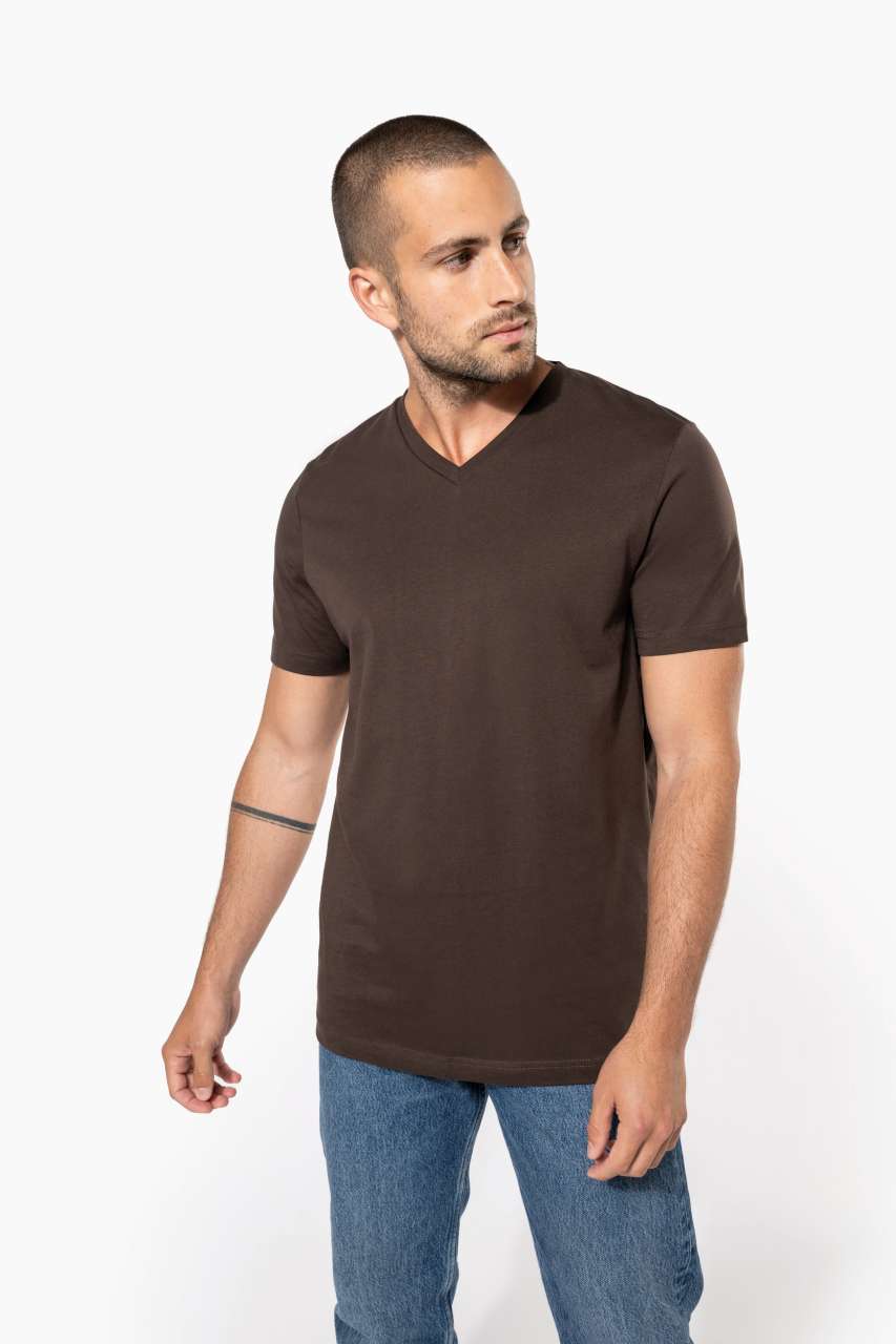 Kariban MEN'S SHORT-SLEEVED V-NECK T-SHIRT