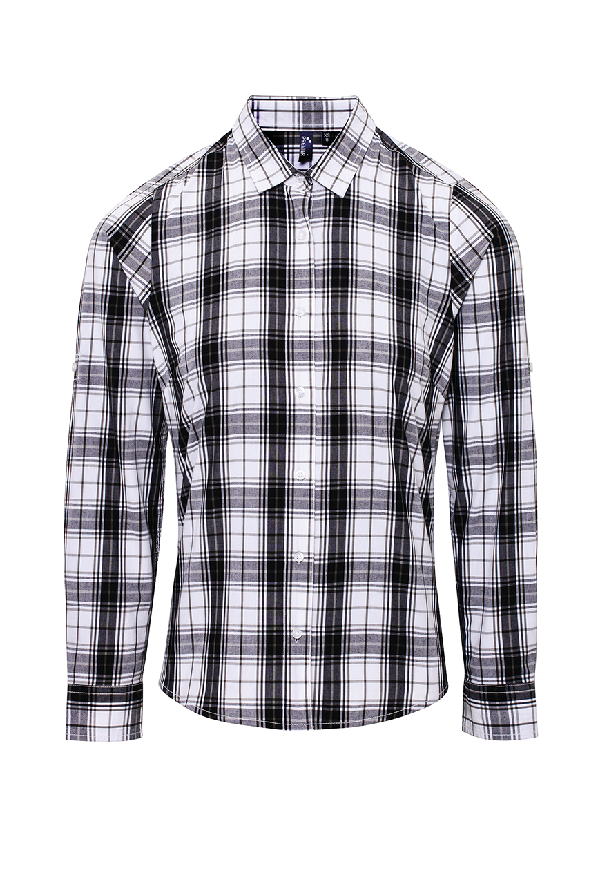 Premier 'GINMILL' CHECK - WOMEN'S LONG SLEEVE COTTON SHIRT