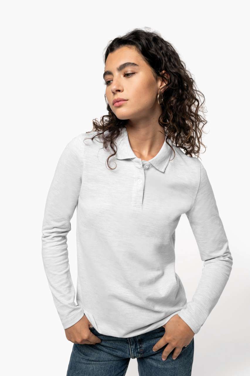 Kariban LADIES' LONG-SLEEVED POLO SHIRT