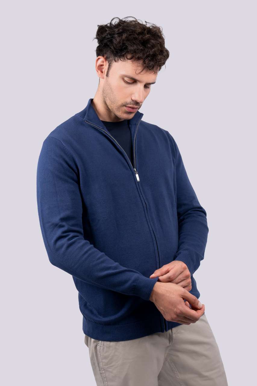 Legend Classics MEN’S FULL ZIP CARDIGAN FINE GAUGE COTTON