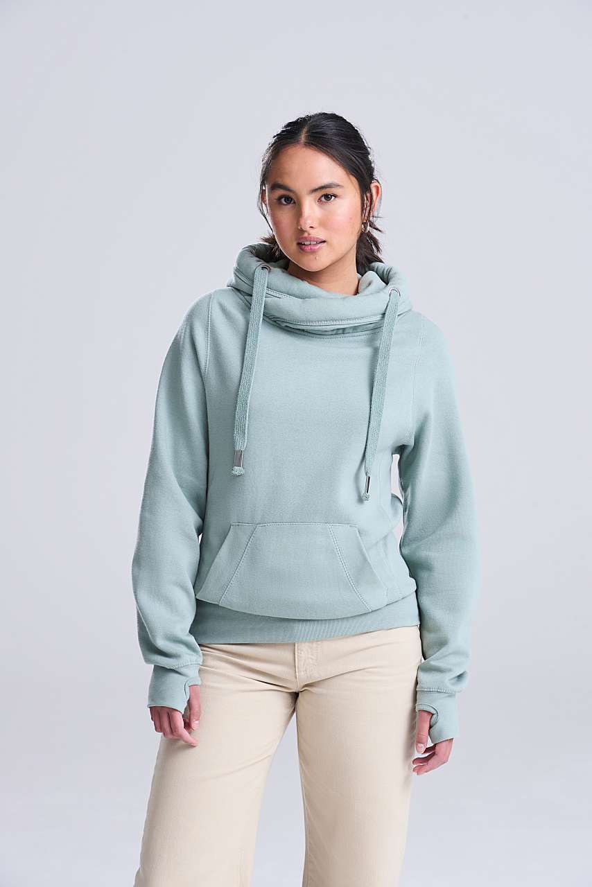 Just Hoods CROSS NECK HOODIE